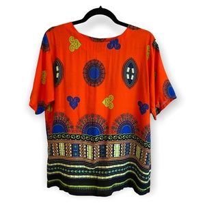 Orange Dashiki Top